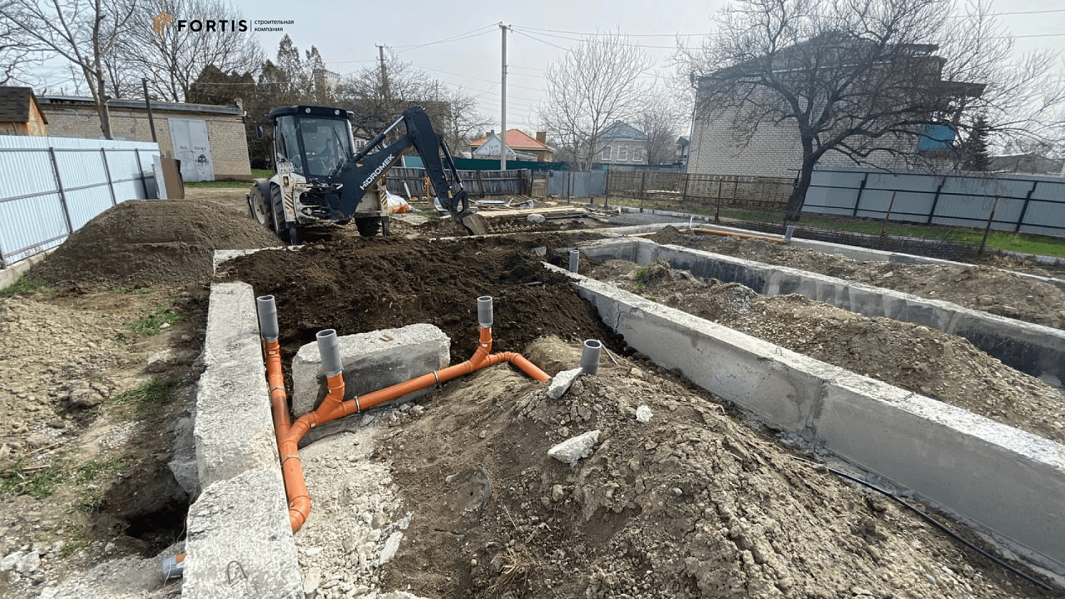 Устройство фундамента ТК 074