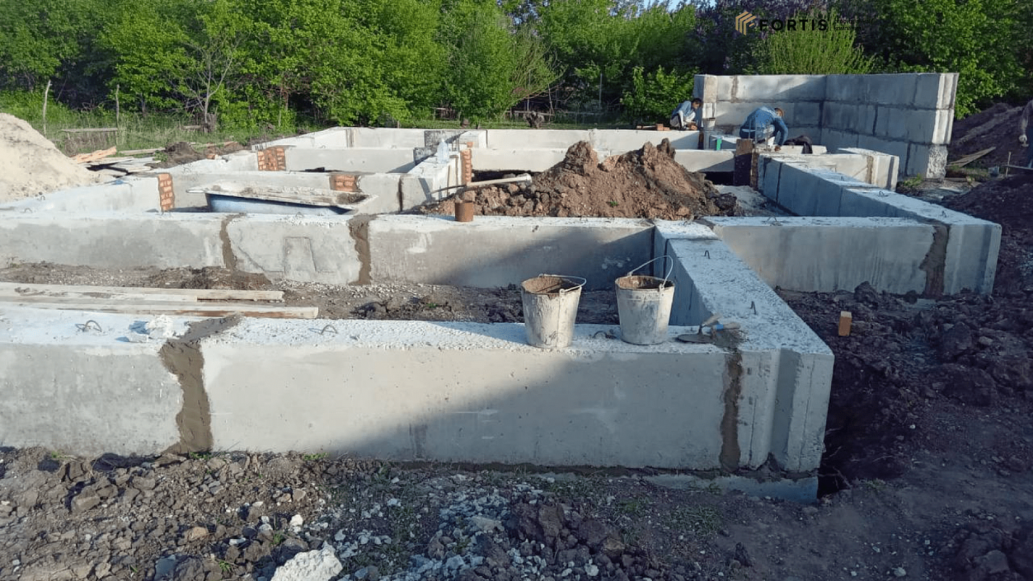 Устройство фундамента 117.7 м² ТК 071